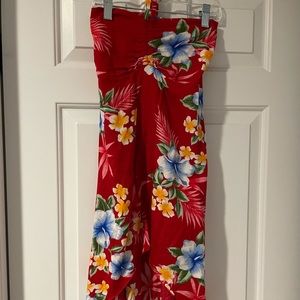 COPY - Hawaiian halter dress, high low, girls size 6